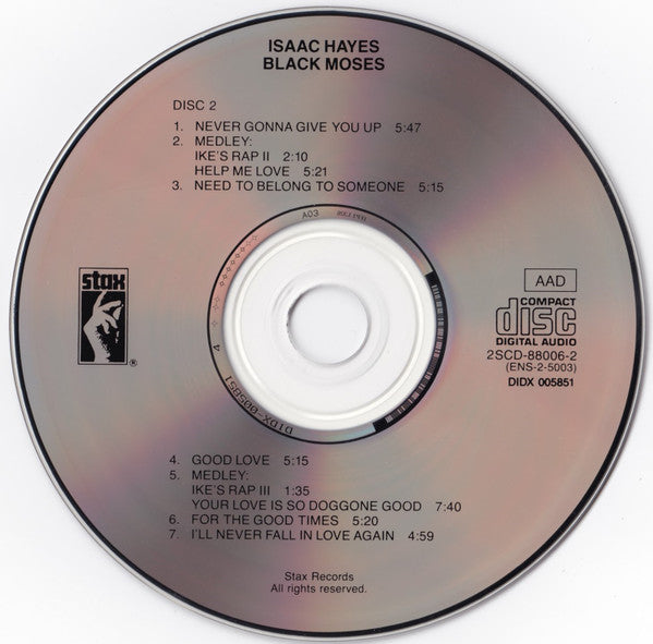 Isaac Hayes : Black Moses (2xCD, Album, RE, RP)