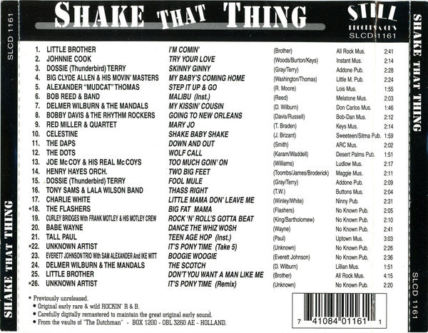 Various : Shake That Thing (CD, Comp)