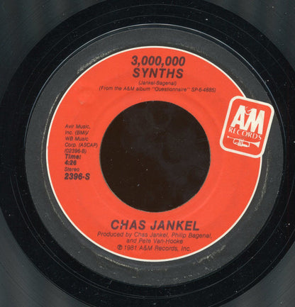 Chas Jankel : Glad To Know You / 3,000,000 Synths (7", Styrene, Pit)