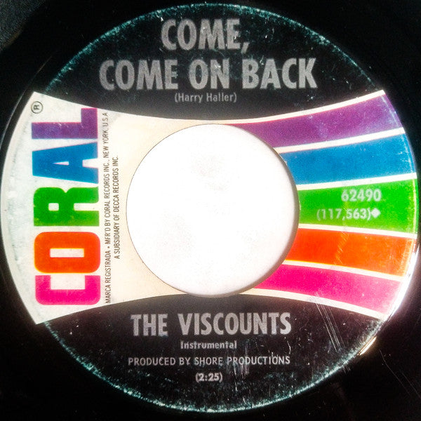 The Viscounts : Come, Come On Back / Off Shore (7", Single)