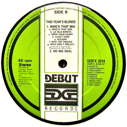 This Year's Blonde : Who's That Mix (12")