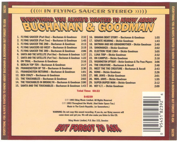 Buchanan & Goodman : Everything You Always Wanted To Know About Buchanan & Goodman But Forgot To Ask (CD, Comp)
