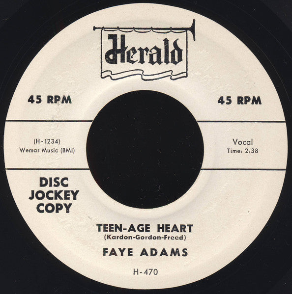 Faye Adams : Teen-Age Heart / Witness To The Crime (7", Single, Promo)