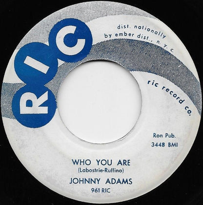Johnny Adams : I Won't Cry / Who You Are (7")