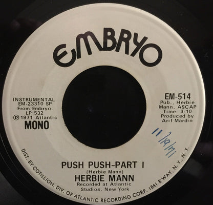 Herbie Mann : Push Push - Part I (7", Single)