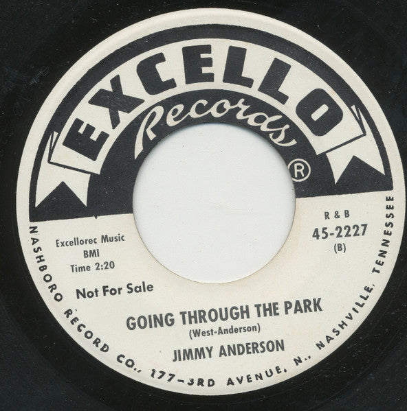Jimmy Anderson (4) : I'm A King Bee / Going Through The Park (7", Promo)