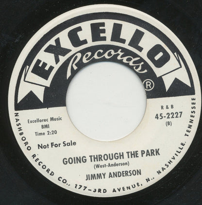 Jimmy Anderson (4) : I'm A King Bee / Going Through The Park (7", Promo)