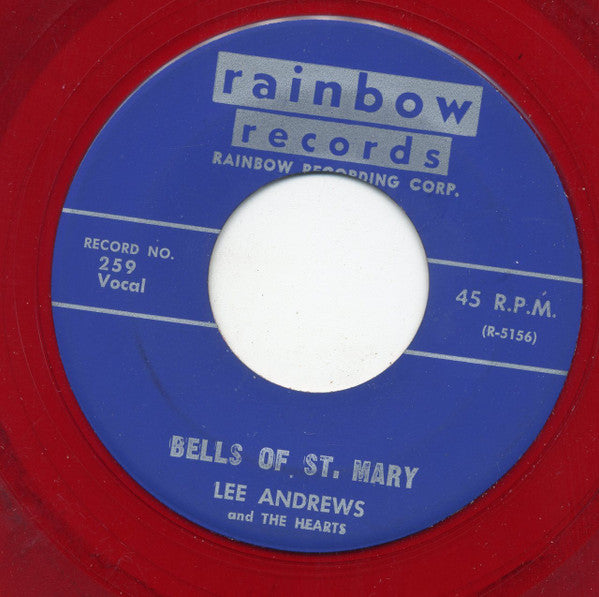 Lee Andrews & The Hearts : Bells Of St. Mary (7", Single, Red)
