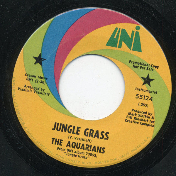 The Aquarians : Jungle Grass / Adela  (7", Promo)