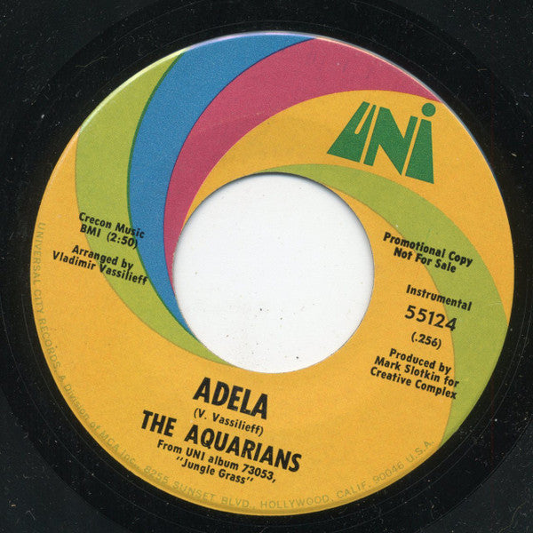 The Aquarians : Jungle Grass / Adela  (7", Promo)