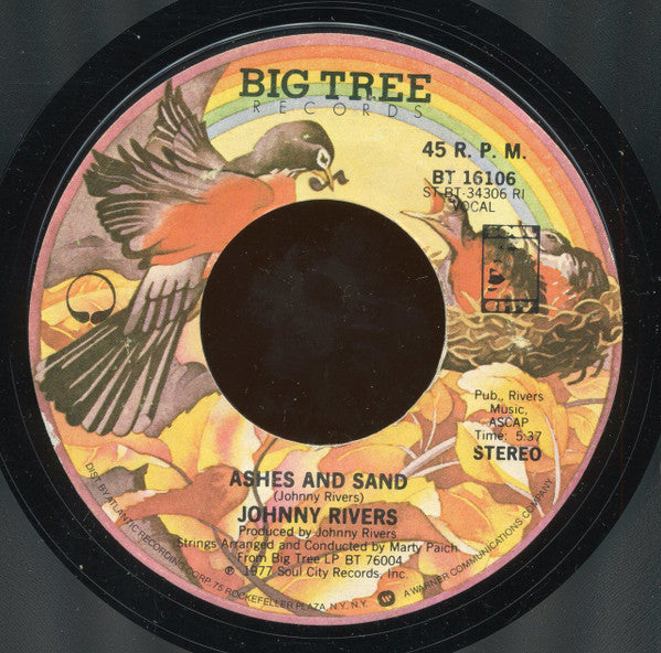 Johnny Rivers : Curious Mind (Um, Um, Um, Um, Um, Um) / Ashes And Sand (7", Styrene, RI)
