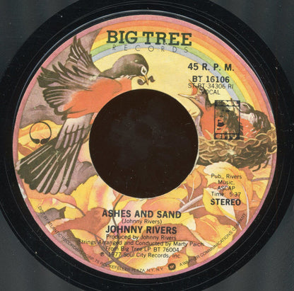 Johnny Rivers : Curious Mind (Um, Um, Um, Um, Um, Um) / Ashes And Sand (7", Styrene, RI)