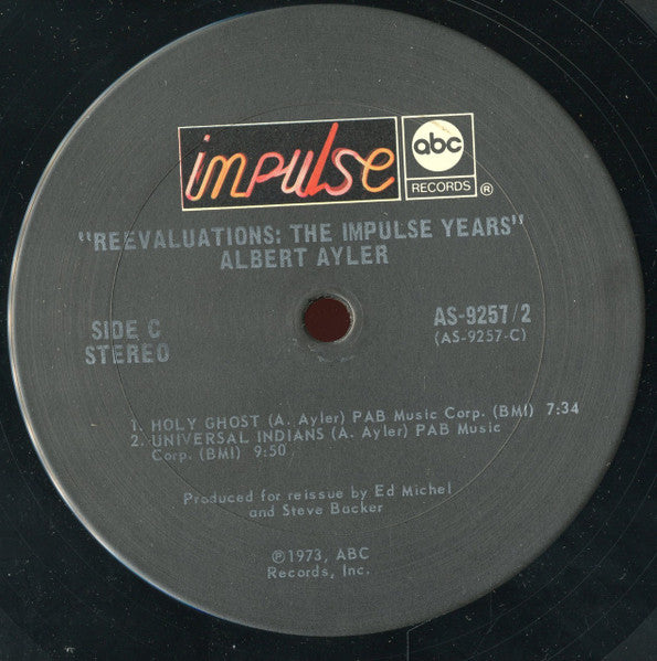 Albert Ayler : Reevaluations: The Impulse Years (2xLP, Comp, RM)
