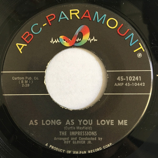 The Impressions : Gypsy Woman / As Long As You Love Me (7")