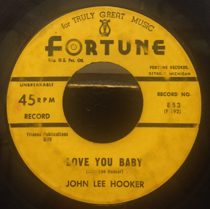John Lee Hooker : Cry Baby / Love You Baby (7")