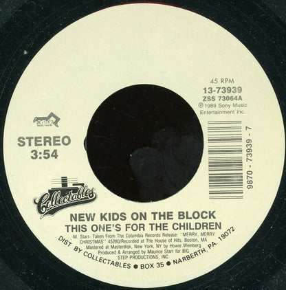 New Kids On The Block : This One's For The Children (7", RE)