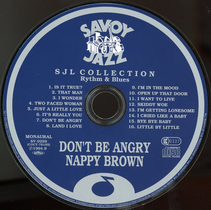 Nappy Brown : Don't Be Angry! (CD, Comp)