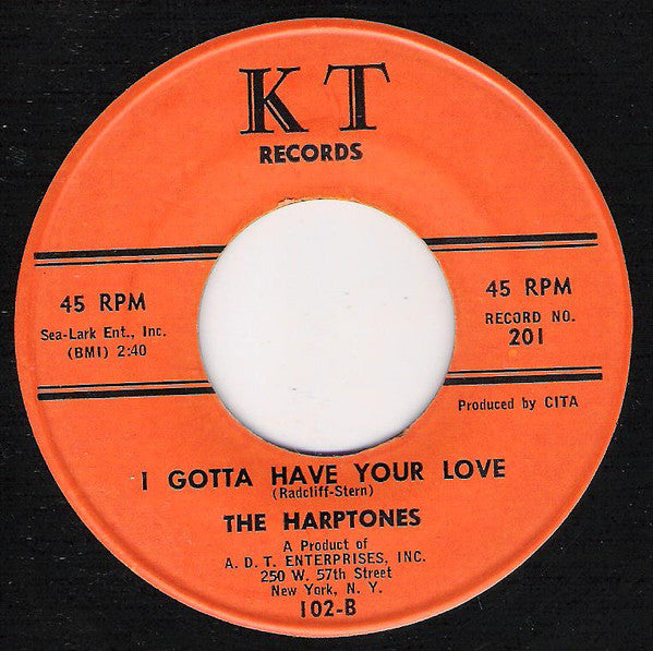 The Harptones : Sunset / I Gotta Have Your Love (7")