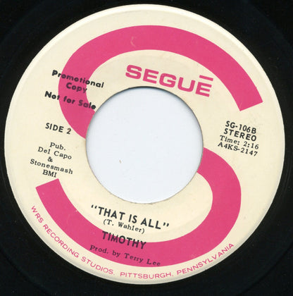 Tim Wahler : Mr. Moonlight / That Is All (7", Promo)