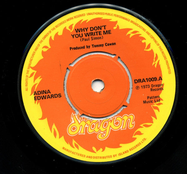 Adina Edwards : Why Don't You Write Me (7")