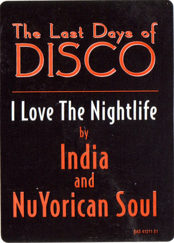 India And Nuyorican Soul : I Love The Nightlife (Disco Round) (12", Promo)