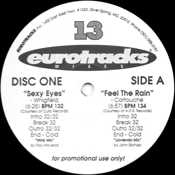 Various : Eurotracks Mixes Issue Thirteen (13) (2x12", Comp, Promo)