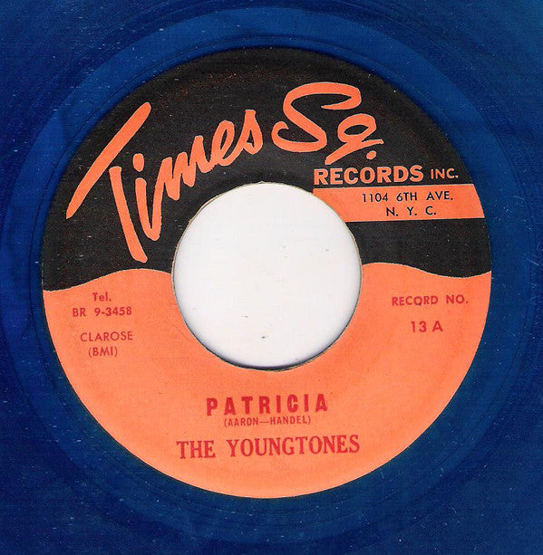 The Youngtones : Patricia / By The Candleglow (7", RE, Blu)