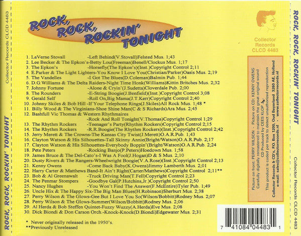 Various : Rock, Rock, Rockin' Tonight (CD, Comp)