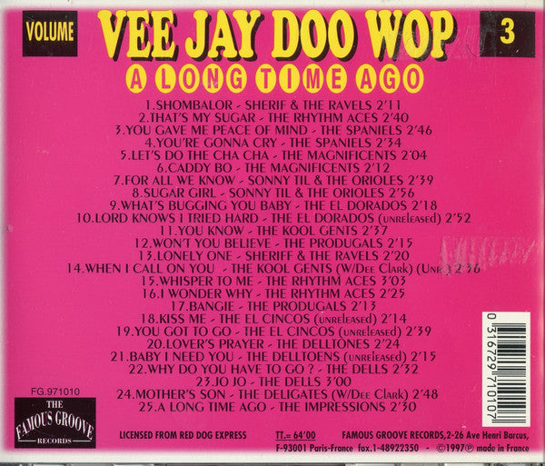Various : Vee Jay Doo Wop Volume 3 (CD, Comp)