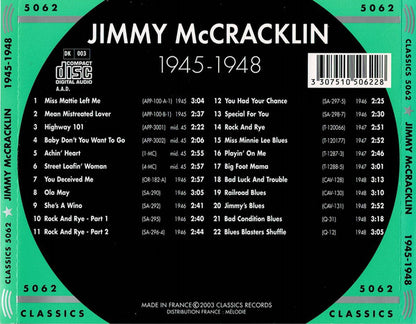 Jimmy McCracklin : The Chronological Jimmy McCracklin 1945-1948 (CD, Comp)