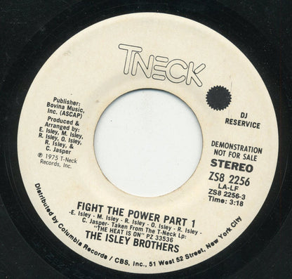 The Isley Brothers : Fight The Power Part 1 (7", Promo)