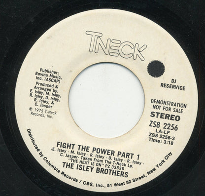 The Isley Brothers : Fight The Power Part 1 (7", Promo)