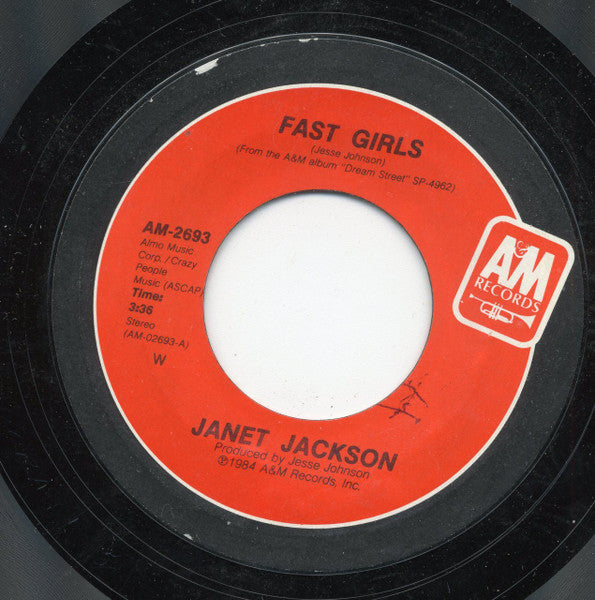 Janet Jackson : Fast Girls (7", Single, Styrene)