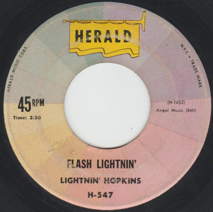 Lightnin' Hopkins : Gonna Change My Ways / Flash Lightnin'  (7", Single)
