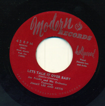 Jay Franks and His Orchestra Featuring Jimmy Lee & Artis : Let's Talk It Over Baby / Why Can't We See (7", Single)