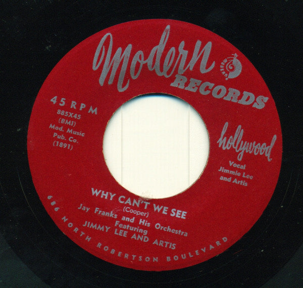 Jay Franks and His Orchestra Featuring Jimmy Lee & Artis : Let's Talk It Over Baby / Why Can't We See (7", Single)