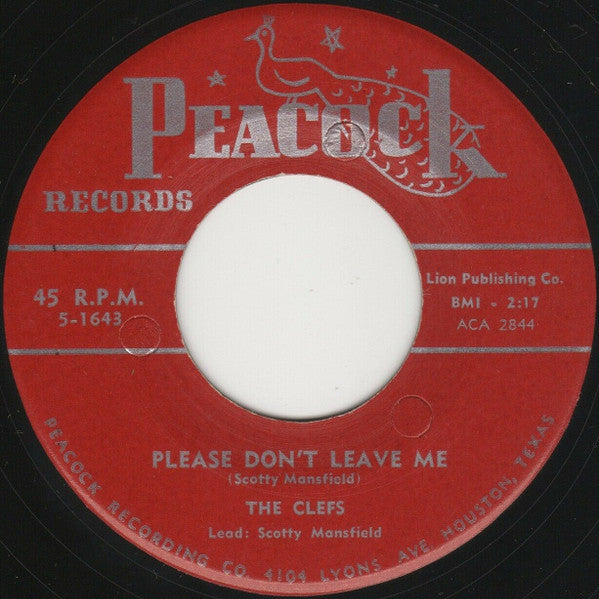 The Clefs : I'll Be Waiting / Please Don't Leave Me (7")