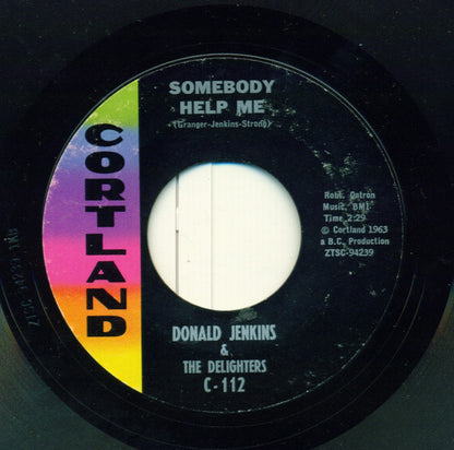 Donald Jenkins & The Delighters : Adios My Secret Love (7", Mono, Styrene)