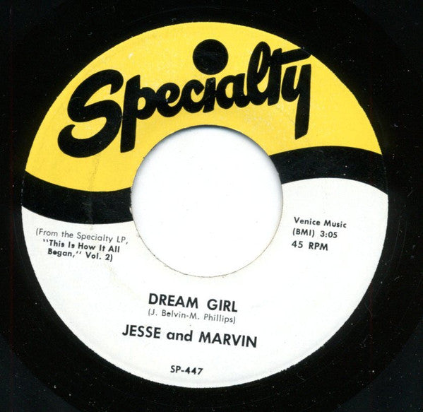 Jesse And Marvin : Dream Girl / Daddy Loves Baby (7", Single, RE)