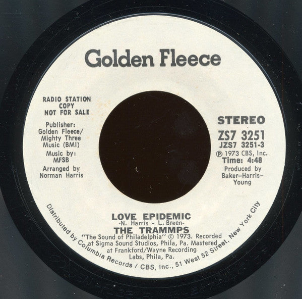 The Trammps : Love Epidemic (7", Mono, Promo, Styrene)