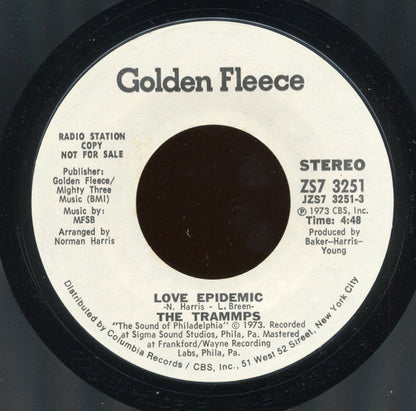 The Trammps : Love Epidemic (7", Mono, Promo, Styrene)
