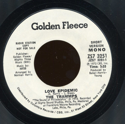 The Trammps : Love Epidemic (7", Mono, Promo, Styrene)