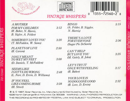 The Whispers : Vintage Whispers (CD, Comp)