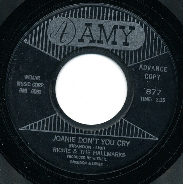 Rickie & The Hallmarks : Wherever You Are (7", Promo, Styrene)