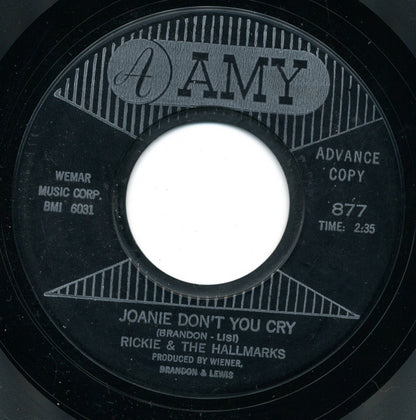 Rickie & The Hallmarks : Wherever You Are (7", Promo, Styrene)