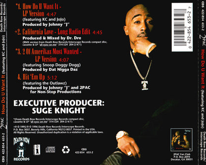 2Pac Featuring K-Ci & JoJo : How Do U Want It (CD, Maxi)