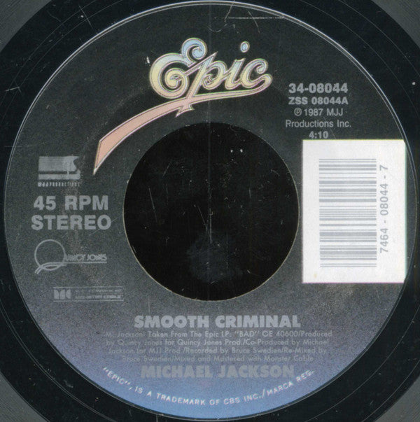 Michael Jackson : Smooth Criminal (7", Single)