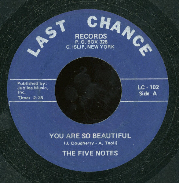 The 5 Notes : You Are So Beautiful / Broken Hearted Baby  (7", Unofficial)