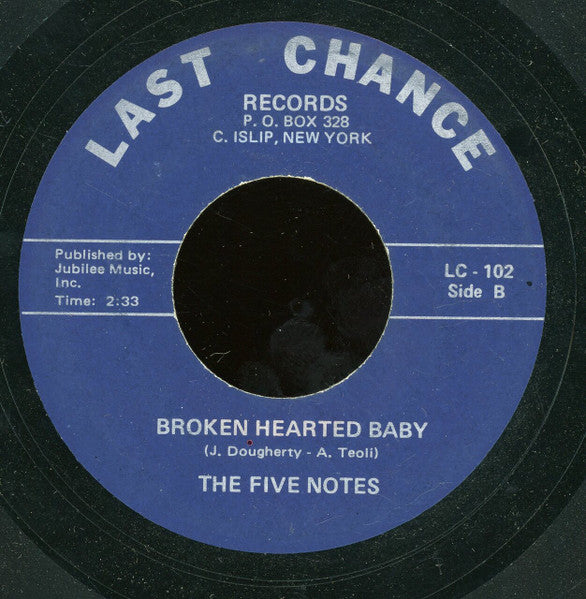 The 5 Notes : You Are So Beautiful / Broken Hearted Baby  (7", Unofficial)