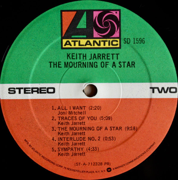 Keith Jarrett : The Mourning Of A Star (LP, Album, PR)
